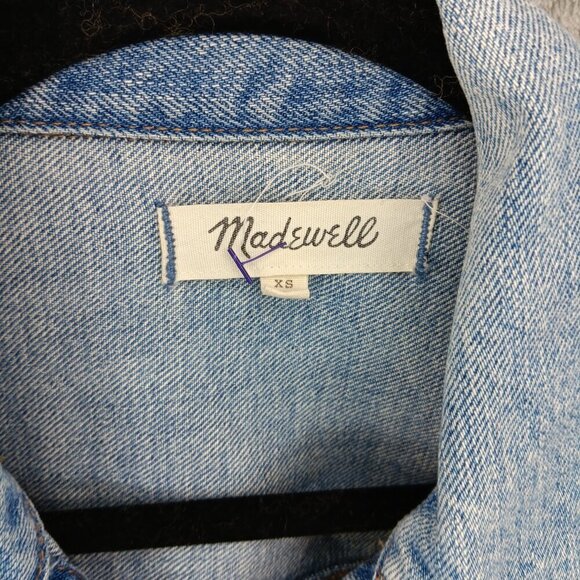 MADEWELL Women's Classic Jean Jacket Denim Size XS Blue Cotton - Picture 3 of 7